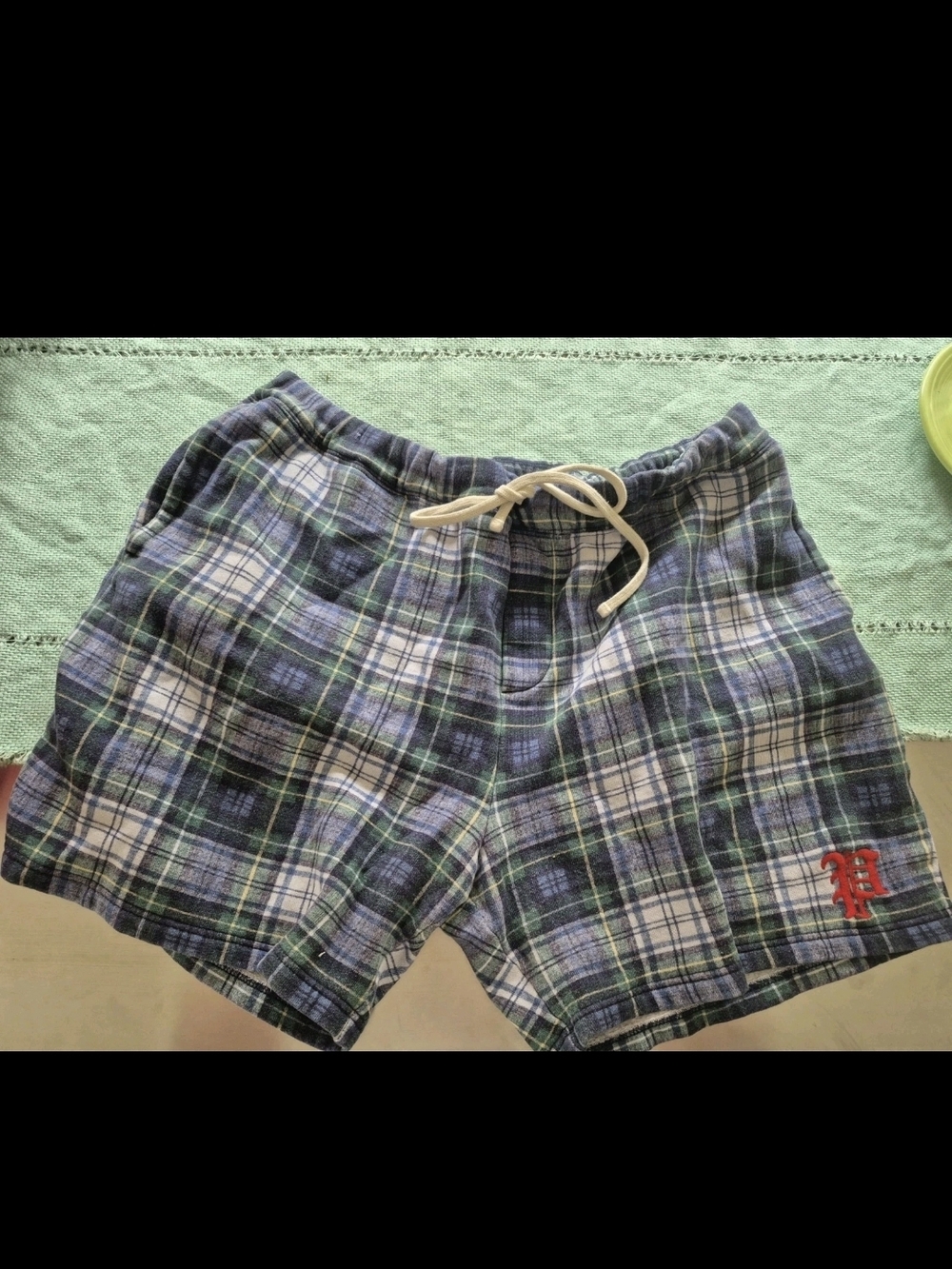 Polo Ralph Lauren Men's Plaid Fleece Shorts Blue White $125